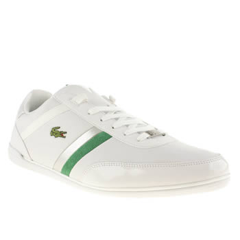 mens lacoste white & silver giron trainers mens lacoste white & silver giron trainers