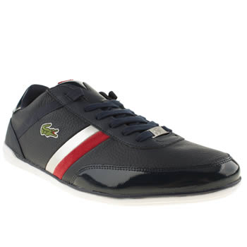 mens lacoste navy & red giron trainers mens lacoste navy & red giron trainers