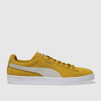 PUMA YELLOW SUEDE CLASSIC TRAINERS PUMA YELLOW SUEDE CLASSIC TRAINERS