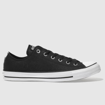 CONVERSE BLACK CHUCK TAYLOR ALL STAR OX TRAINERS CONVERSE BLACK CHUCK TAYLOR ALL STAR OX TRAINERS