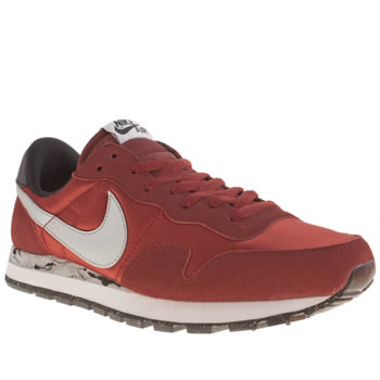 grey and red nike trainers