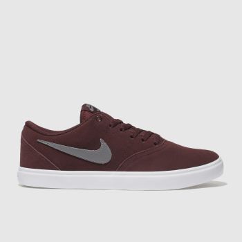 NIKE SB BURGUNDY CHECK SOLARSOFT TRAINERS NIKE SB BURGUNDY CHECK SOLARSOFT TRAINERS