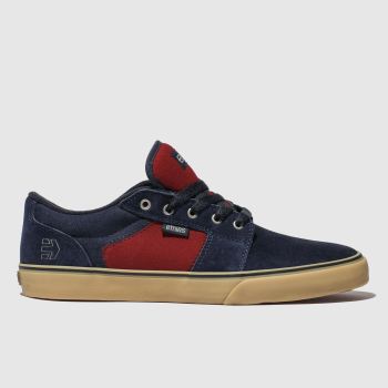 etnies navy & red barge ls trainers etnies navy & red barge ls trainers
