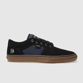 ETNIES BLACK & NAVY BARGE LS TRAINERS ETNIES BLACK & NAVY BARGE LS TRAINERS