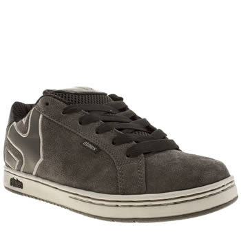 mens etnies grey & black fader trainers mens etnies grey & black fader trainers
