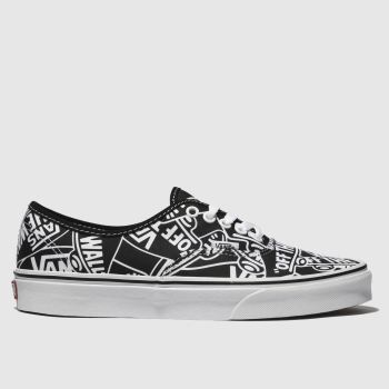 VANS BLACK & WHITE AUTHENTIC OTW TRAINERS VANS BLACK & WHITE AUTHENTIC OTW TRAINERS