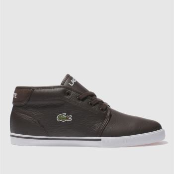 LACOSTE DARK BROWN AMPTHILL LCR TRAINERS LACOSTE DARK BROWN AMPTHILL LCR TRAINERS