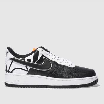 NIKE BLACK & WHITE AIR FORCE 1 07 LV8 TRAINERS NIKE BLACK & WHITE AIR FORCE 1 07 LV8 TRAINERS