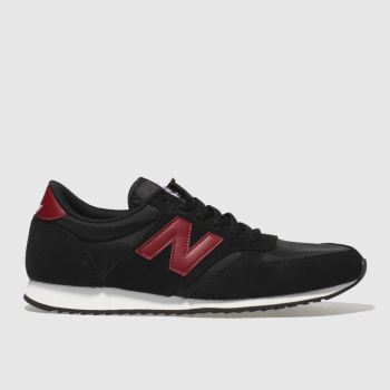 NEW BALANCE BLACK & RED 420 TRAINERS NEW BALANCE BLACK & RED 420 TRAINERS