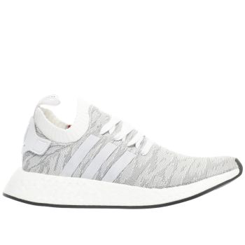 ADIDAS WHITE & GREY NMD_R2 PRIMEKNIT TRAINERS ADIDAS WHITE & GREY NMD_R2 PRIMEKNIT TRAINERS
