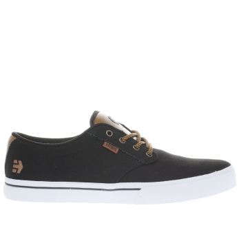 ETNIES BLACK & BROWN JAMESON 2 ECO TRAINERS ETNIES BLACK & BROWN JAMESON 2 ECO TRAINERS