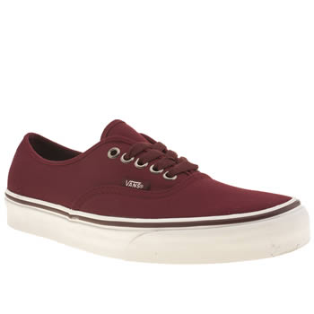 mens vans burgundy authentic trainers mens vans burgundy authentic trainers