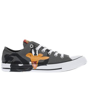 CONVERSE GREY & BLACK DAFFY OX TRAINERS CONVERSE GREY & BLACK DAFFY OX TRAINERS