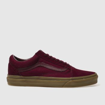 VANS BURGUNDY OLD SKOOL LIGHT GUM TRAINERS VANS BURGUNDY OLD SKOOL LIGHT GUM TRAINERS