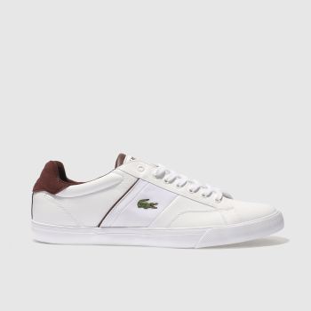 LACOSTE WHITE & BURGUNDY FIARLEAD 317 TRAINERS LACOSTE WHITE & BURGUNDY FIARLEAD 317 TRAINERS