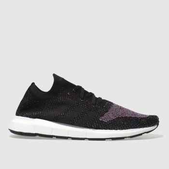 ADIDAS BLACK AND BLUE SWIFT RUN PRIMEKNIT TRAINERS ADIDAS BLACK AND BLUE SWIFT RUN PRIMEKNIT TRAINERS
