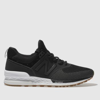 NEW BALANCE BLACK & GREY 574 SPORT TRAINERS NEW BALANCE BLACK & GREY 574 SPORT TRAINERS