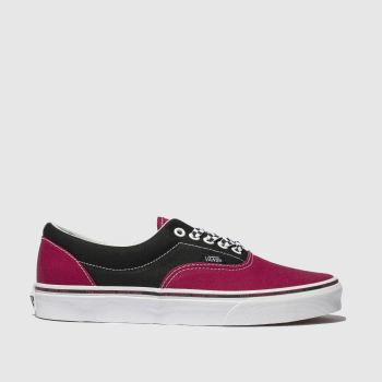 VANS BLACK & PINK ERA TRAINERS VANS BLACK & PINK ERA TRAINERS