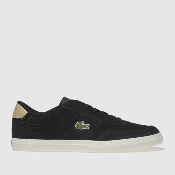 LACOSTE BLACK & WHITE COURT-MASTER TRAINERS LACOSTE BLACK & WHITE COURT-MASTER TRAINERS