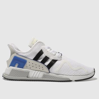 ADIDAS WHITE & BLACK EQT CUSHION ADV TRAINERS ADIDAS WHITE & BLACK EQT CUSHION ADV TRAINERS
