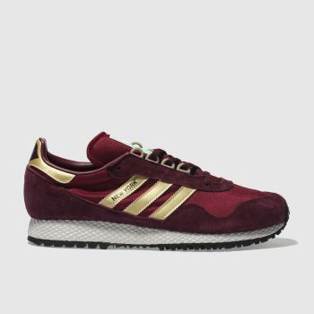 ADIDAS BURGUNDY NEW YORK TRAINERS ADIDAS BURGUNDY NEW YORK TRAINERS