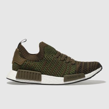 ADIDAS KHAKI NMD_R1 STLT PRIME KNIT TRAINERS ADIDAS KHAKI NMD_R1 STLT PRIME KNIT TRAINERS