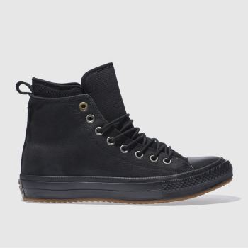 CONVERSE BLACK ALL STAR WATERPROOF BOOT HI TRAINERS CONVERSE BLACK ALL STAR WATERPROOF BOOT HI TRAINERS