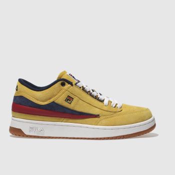 FILA YELLOW T-1 MID TRAINERS FILA YELLOW T-1 MID TRAINERS