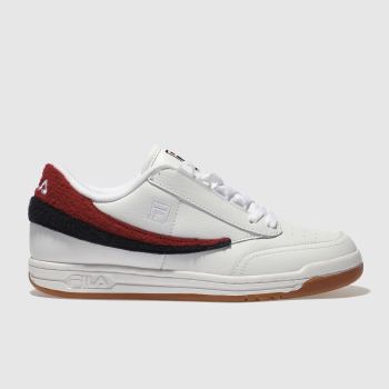 FILA WHITE & RED ORIGINAL TENNIS VARSITY TRAINERS FILA WHITE & RED ORIGINAL TENNIS VARSITY TRAINERS
