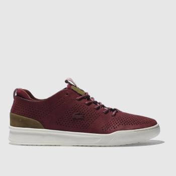 LACOSTE BURGUNDY EXPLORATEUR CRAFT TRAINERS LACOSTE BURGUNDY EXPLORATEUR CRAFT TRAINERS