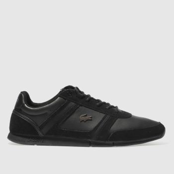 LACOSTE BLACK MENERVA TRAINERS LACOSTE BLACK MENERVA TRAINERS