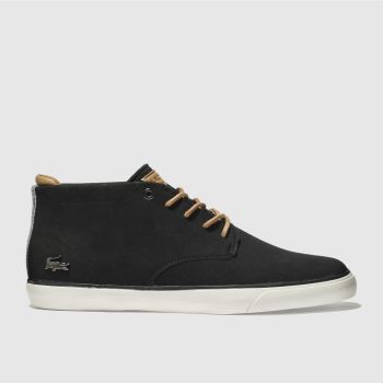 LACOSTE BLACK ESPARRE CHUKKA TRAINERS LACOSTE BLACK ESPARRE CHUKKA TRAINERS