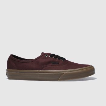 VANS BURGUNDY AUTHENTIC TRAINERS VANS BURGUNDY AUTHENTIC TRAINERS