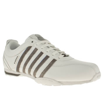 mens k-swiss white & grey arvee 1-5 trainers mens k-swiss white & grey arvee 1-5 trainers