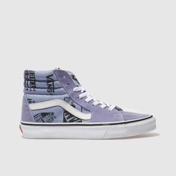 VANS LILAC SK8-HI LOGO MIX TRAINERS VANS LILAC SK8-HI LOGO MIX TRAINERS