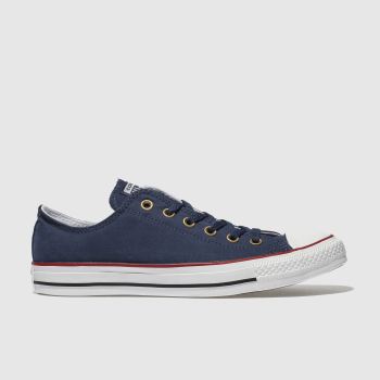 CONVERSE NAVY ALL STAR PEACH CANVAS OX TRAINERS CONVERSE NAVY ALL STAR PEACH CANVAS OX TRAINERS