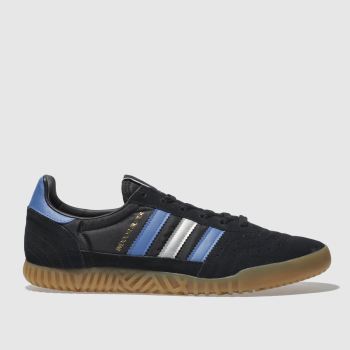 ADIDAS BLACK AND BLUE INDOOR SUPER TRAINERS ADIDAS BLACK AND BLUE INDOOR SUPER TRAINERS