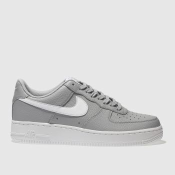 NIKE LIGHT GREY AIR FORCE 1 07 TRAINERS NIKE LIGHT GREY AIR FORCE 1 07 TRAINERS