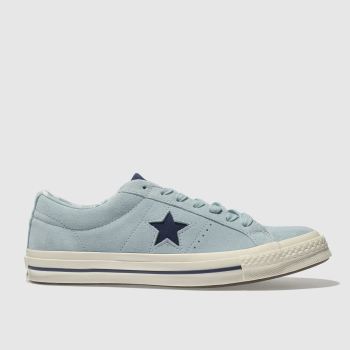 CONVERSE PALE BLUE ONE STAR OX TRAINERS CONVERSE PALE BLUE ONE STAR OX TRAINERS