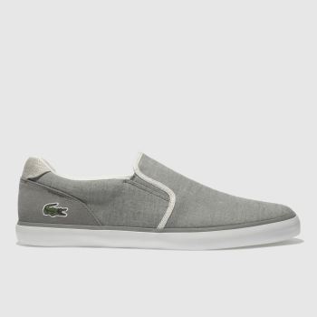 LACOSTE GREY JOUER SLIP ON TRAINERS LACOSTE GREY JOUER SLIP ON TRAINERS