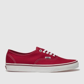 VANS RED AUTHENTIC TRAINERS VANS RED AUTHENTIC TRAINERS