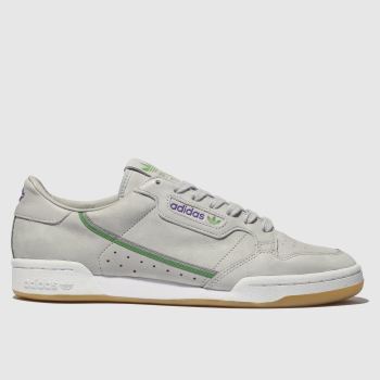 ADIDAS LIGHT GREY CONTINENTAL 80 X TFL TRAINERS ADIDAS LIGHT GREY CONTINENTAL 80 X TFL TRAINERS
