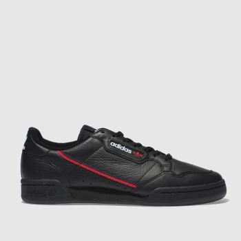 adidas black & red continental 80 trainers adidas black & red continental 80 trainers