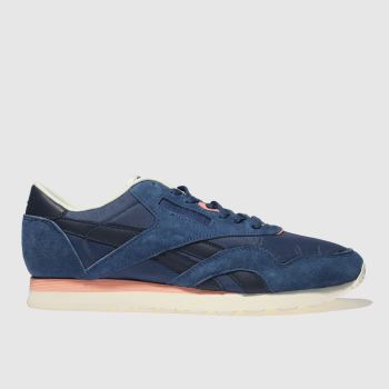 REEBOK NAVY CLASSIC NYLON RETRO TRAINERS REEBOK NAVY CLASSIC NYLON RETRO TRAINERS