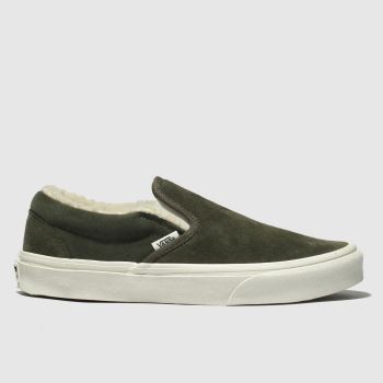 VANS KHAKI CLASSIC SLIP-ON SHERPA TRAINERS VANS KHAKI CLASSIC SLIP-ON SHERPA TRAINERS