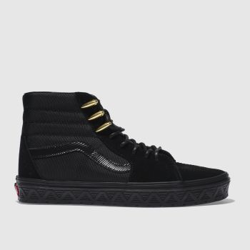 VANS BLACK SK8-HI MARVEL BLACK PANTHER TRAINERS VANS BLACK SK8-HI MARVEL BLACK PANTHER TRAINERS