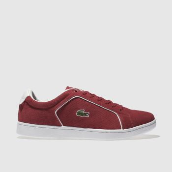 LACOSTE RED CARNABY EVO TRAINERS LACOSTE RED CARNABY EVO TRAINERS
