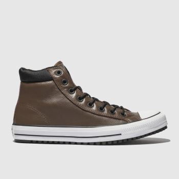converse brown & black all star boot pc hi trainers converse brown & black all star boot pc hi trainers