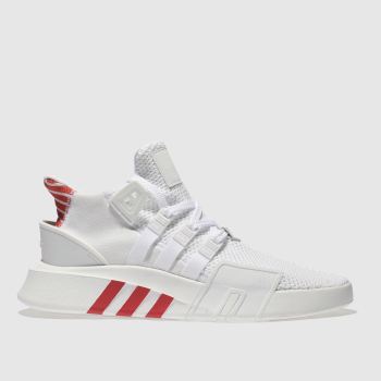 ADIDAS WHITE & RED EQT BASKETBALL ADV TRAINERS ADIDAS WHITE & RED EQT BASKETBALL ADV TRAINERS