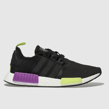 ADIDAS BLACK & PURPLE NMD_R1 TRAINERS ADIDAS BLACK & PURPLE NMD_R1 TRAINERS